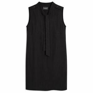 Club Monaco Leah Shift Dress Womens 2 Black Sleeveless Knee Length Modern NWT